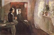 Edvard Munch Mother and Daughter oil